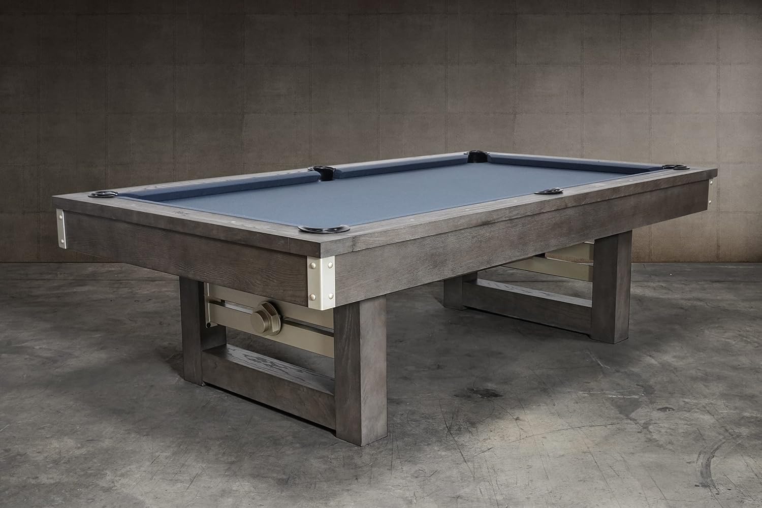 Nixon Billiards - Bryant Slate Billiard Pool Table - Grayson Grey (Metal Leg) - 7FT and 8FT Grayson Grey (Metal Leg) 8FT Without Installation